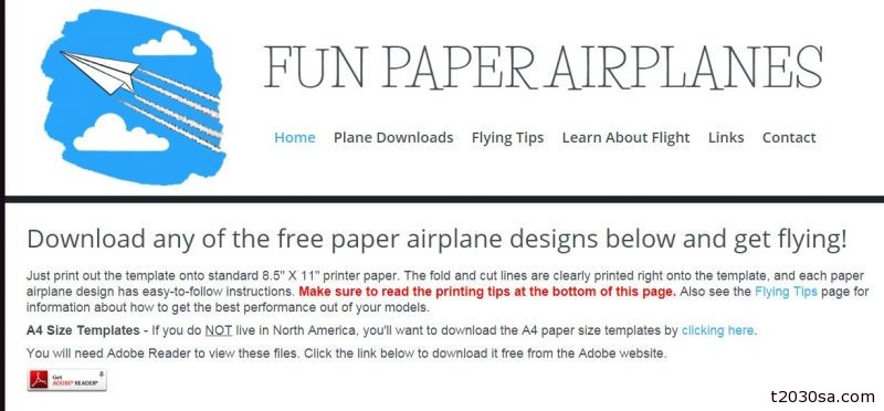 موقع مسلي يعلمك كيف تقوم بصنع طائرات ورقية بشكل بسيط جداً،
