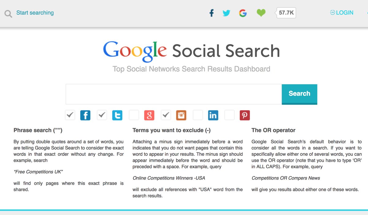 موقع مميز يوفر لك خاصية البحث في أي شبكة اجتماعية