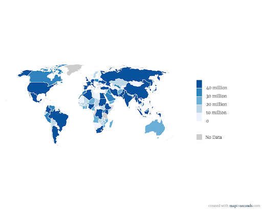 خدمة مفيدة بإمكانك عبرها عمل احصائيات بخرائط دول العالم