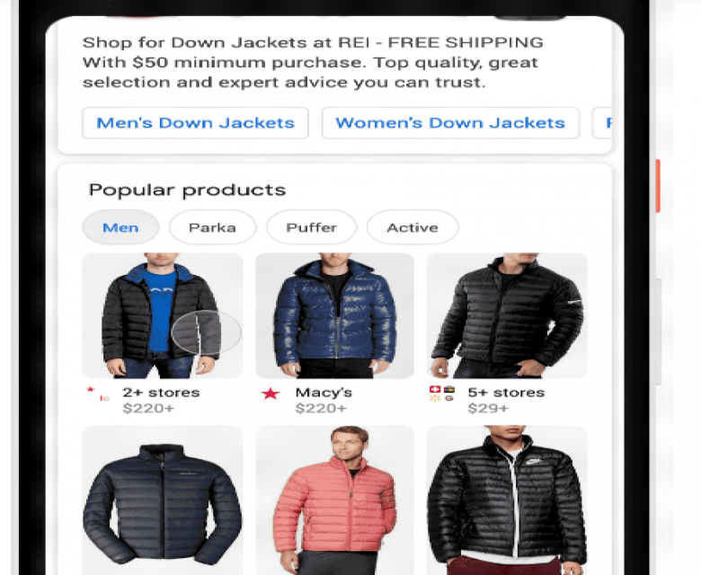 جوجل تحسّن البحث عن الملابس للتسوق