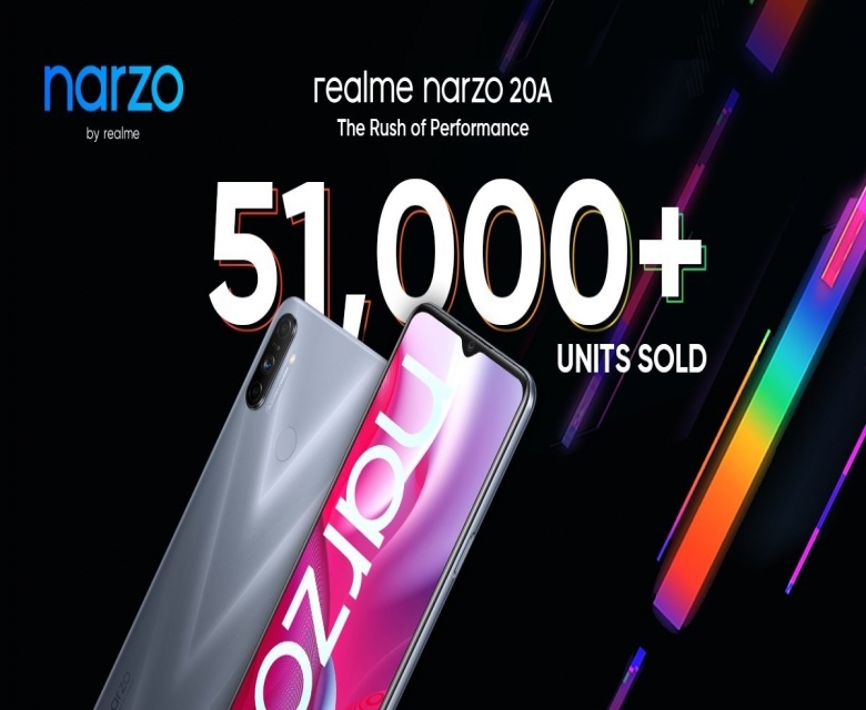 Realme تنجح في بيع أكثر من 230 آلف وحدة من هواتف Realme Narzo 20 Series