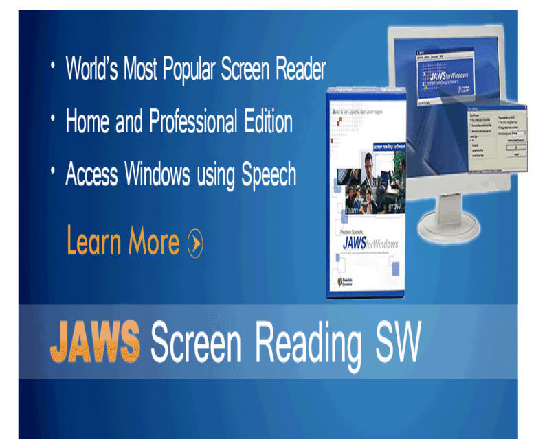 برنامج JAWS أحد أشهر برامج تصفح الكمبيوتر