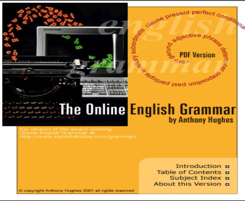 كتاب pdf مجاني يحتوي على ٢٦٠ صفحة يشرح "قواعد" اللغة الانجليزية بالتفصيل